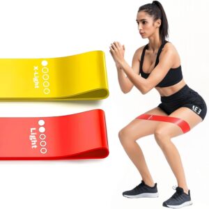 QUXIS Resistance Bands Set for Men and Women, Pack of 5 Different Levels Elastic Band for Home Gym Long Exercise Workout – Great Fitness Equipment for Training, Yoga – Free Carrying Bag